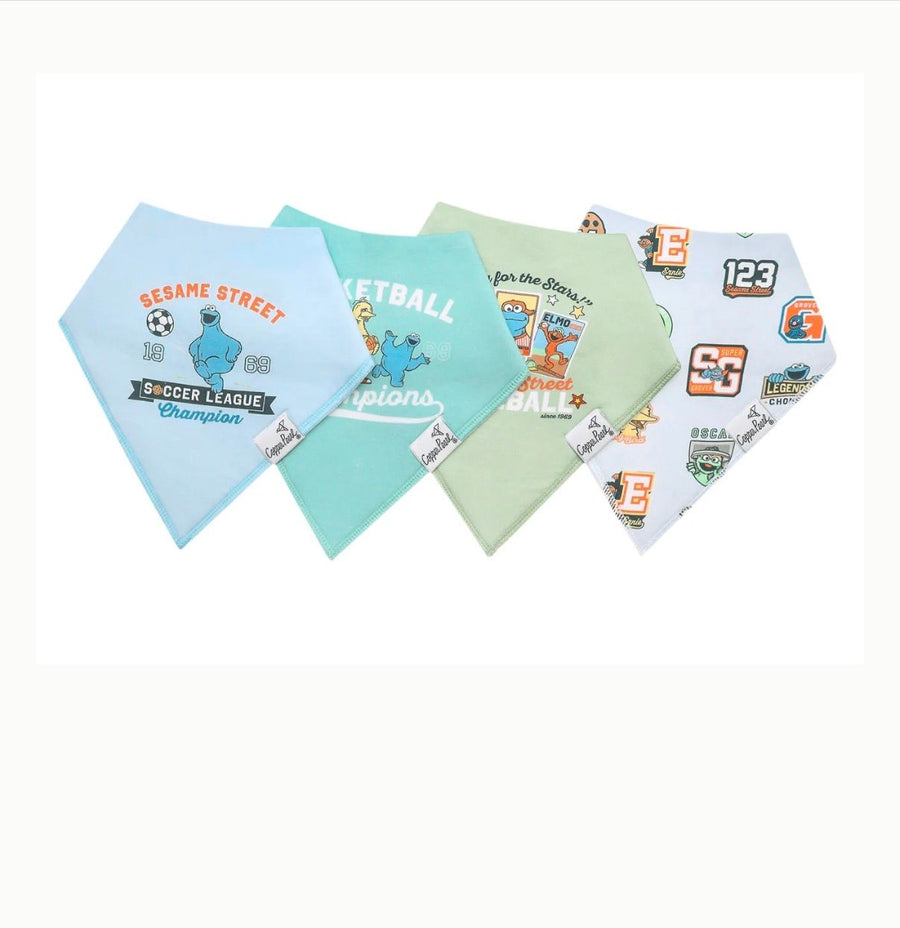 Bandana Bib Set in Varsity