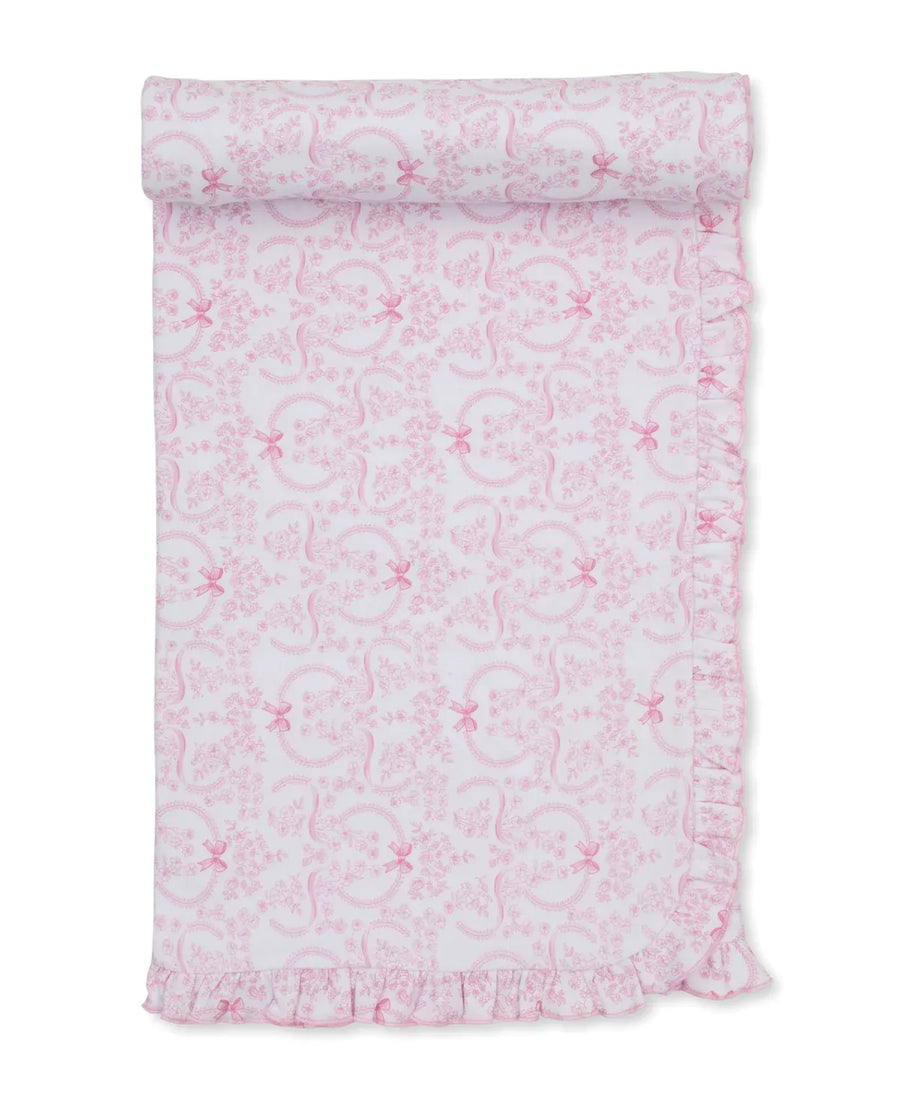 Delicate Blooming Bows Pink Blanket
