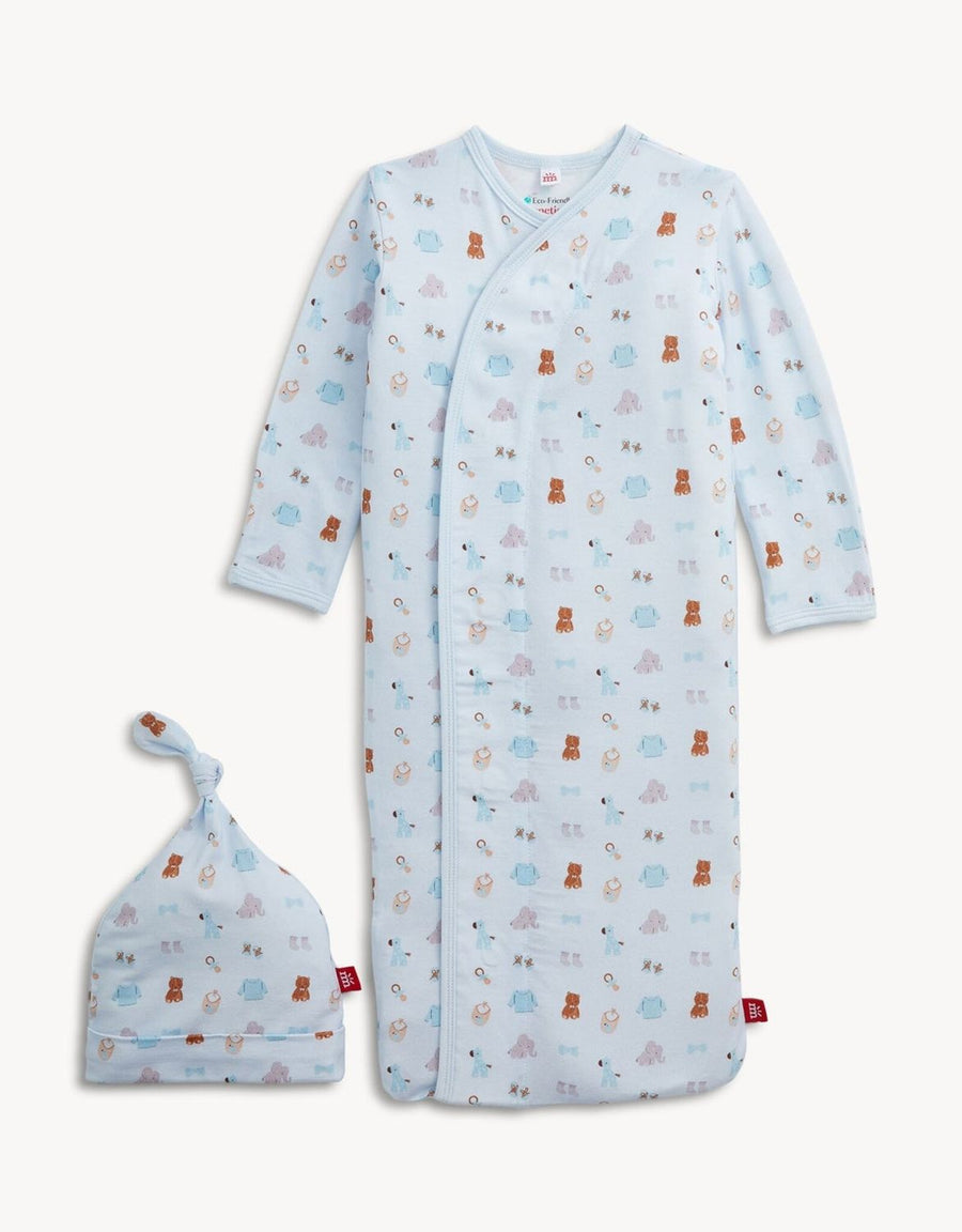 Nursery Nostalgia Blue Modal Gown + Hat Set