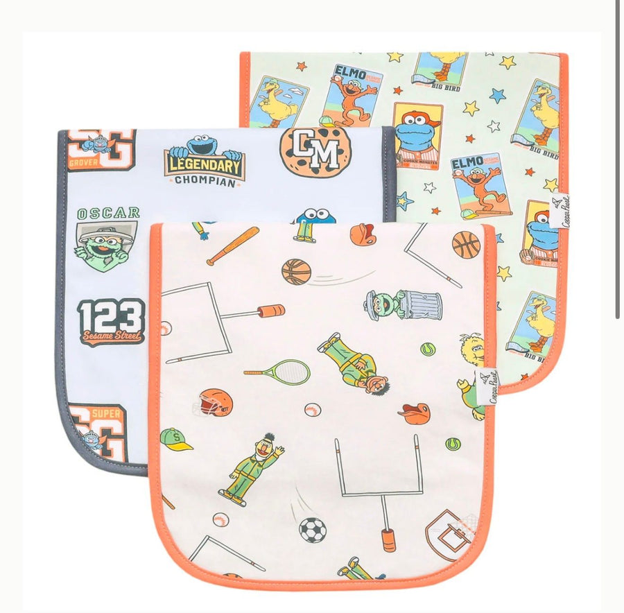 Sesame Street Varsity Friends Burp Cloths