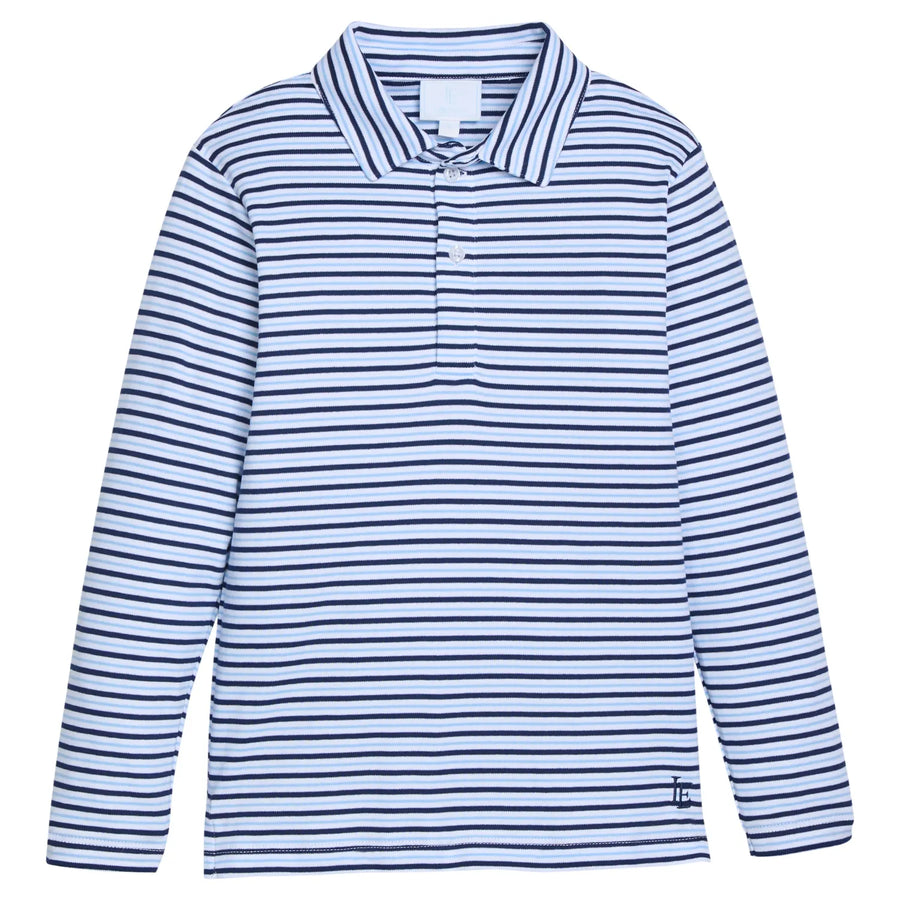 Long Sleeve Polo in Winslow Stripe