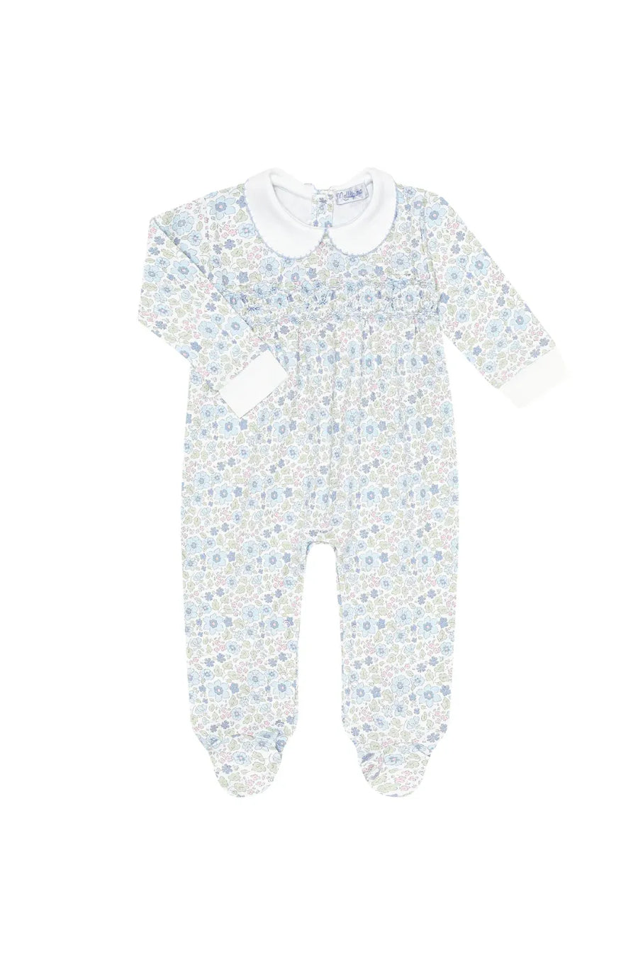 Blue Meadow Smocked Footie