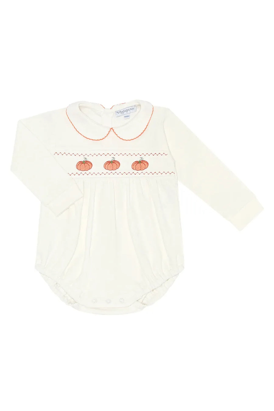 Ivory Pumpkin Patch Embroidered Bubble