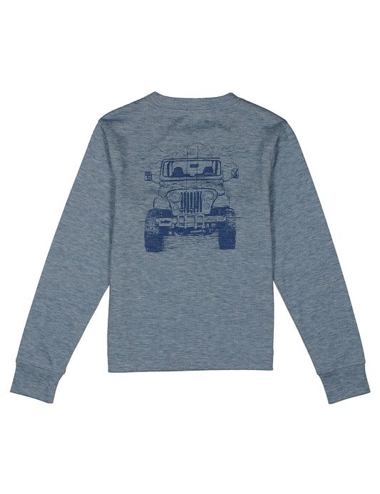Boys Portland Pocket Tee LS Rod Runner Ocean
