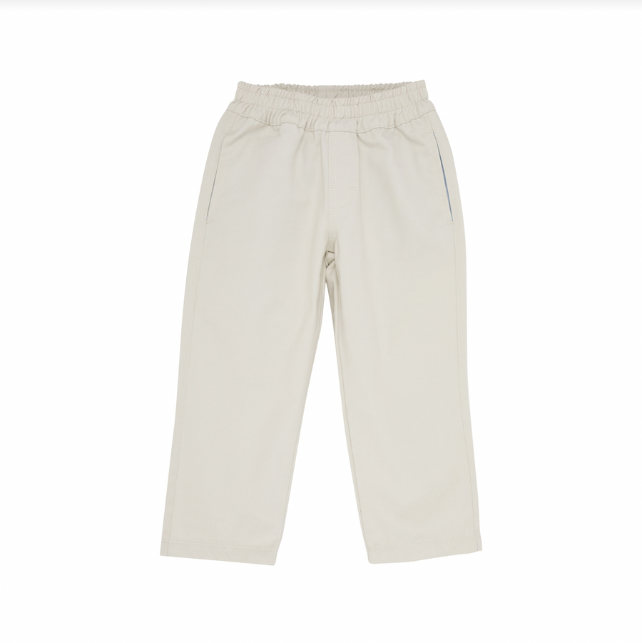 Sheffield Pants- Twill in Saratoga Stone with Saratoga Stone Stork
