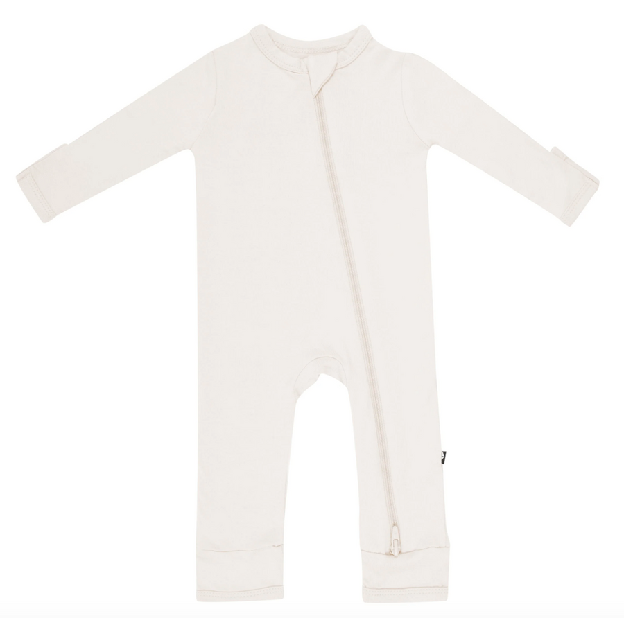 Zippered Romper in Oat