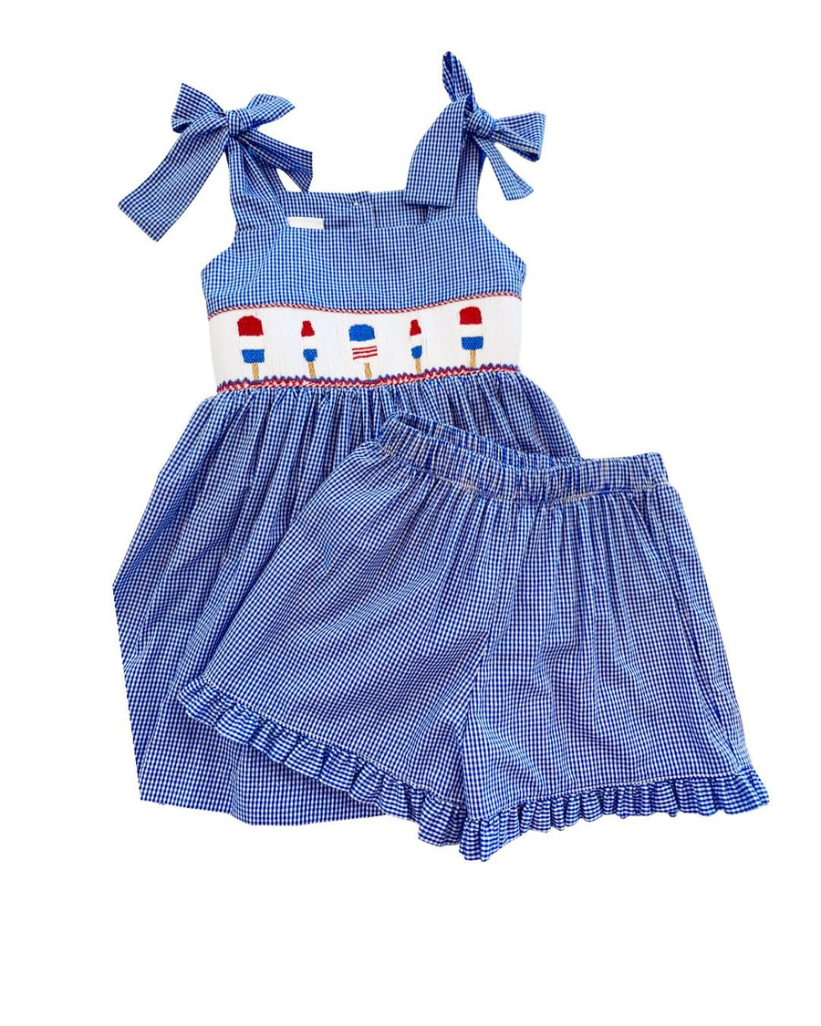 Popsicle Girls Smocked Short Set