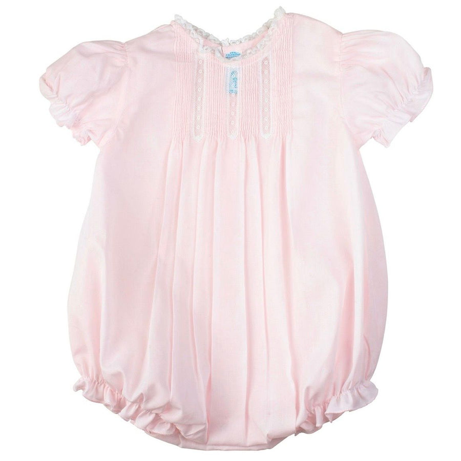 Pintucks and Lace Bubble in Pink