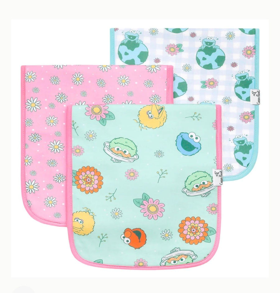 Retro Floral Burp Cloths