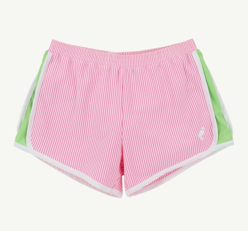 Prepletic Shimmy Shake Shorts in Hot Pink Hamptons Seersucker