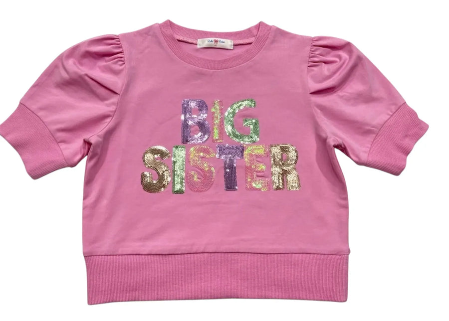 Big Sis Puff Sleeve Shirt in Pink