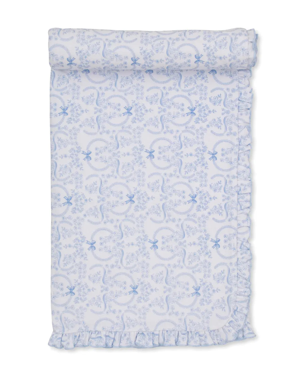 Delicate Blooming Blue Pink Blanket