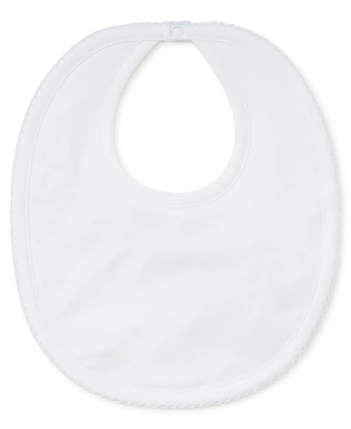 White & Light Blue Basic Bib