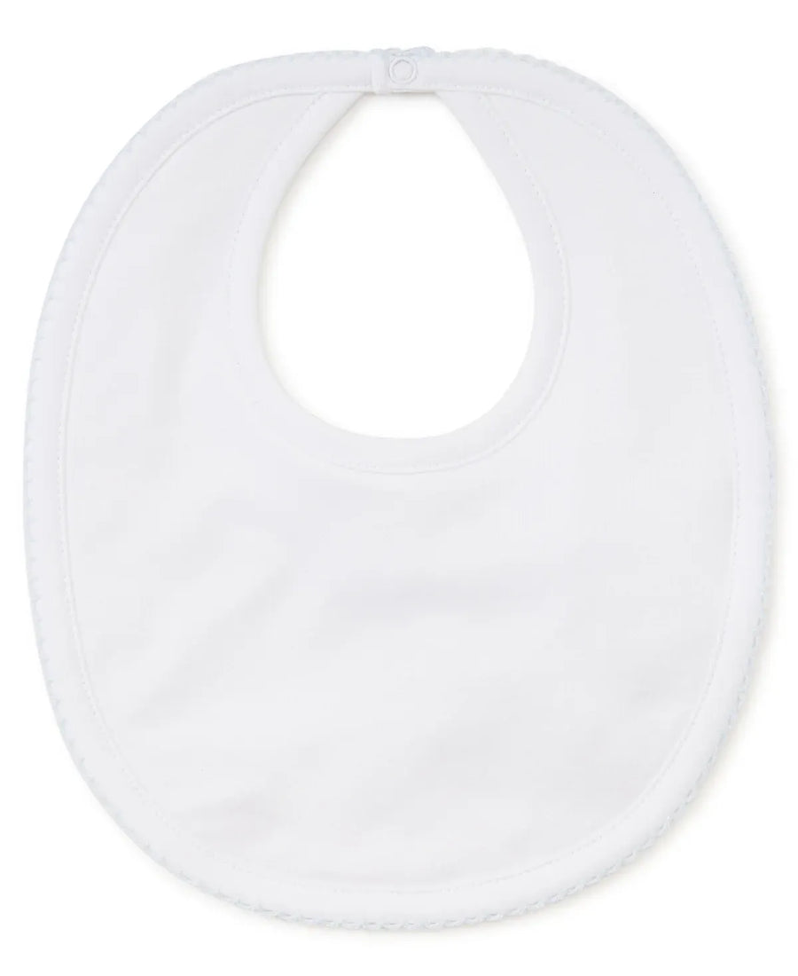 White & Light Blue Basic Bib