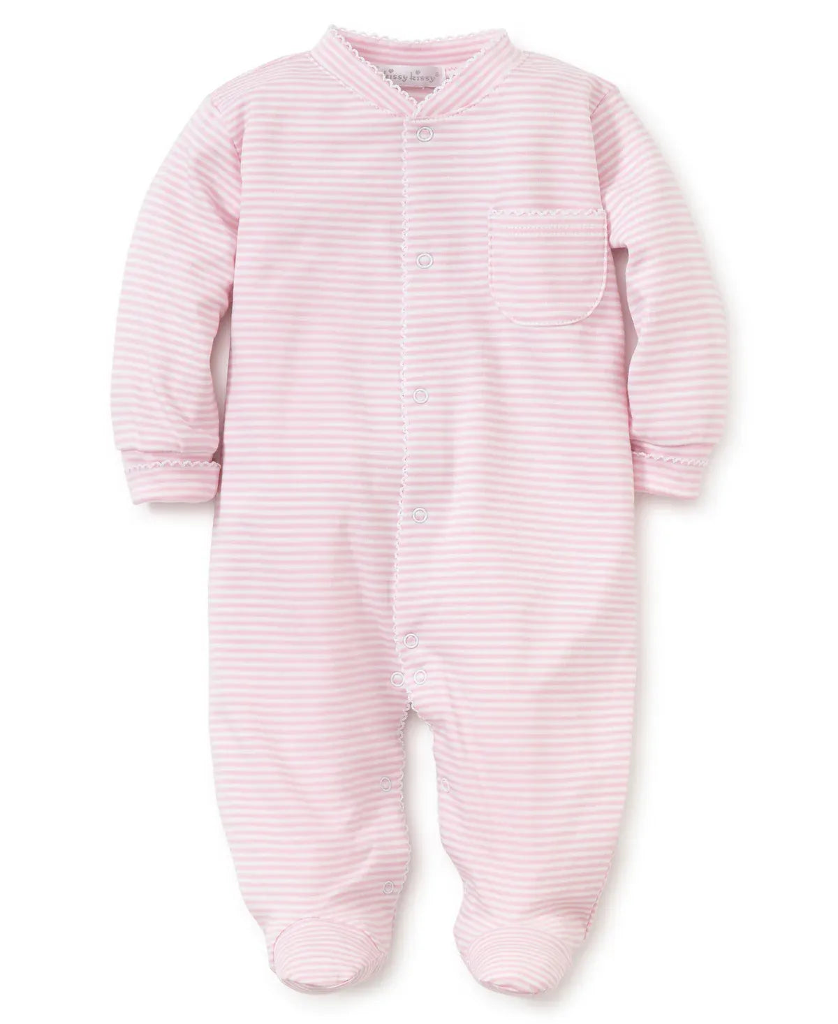Pink Striped Footie