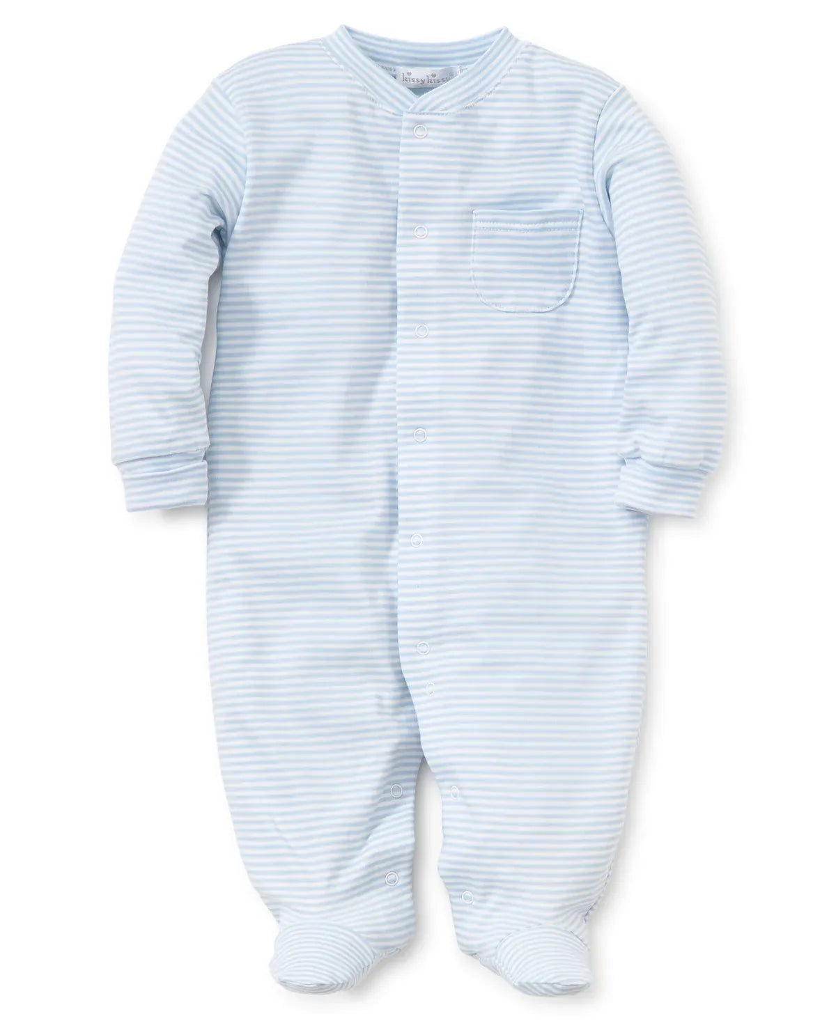 Blue Striped Footie