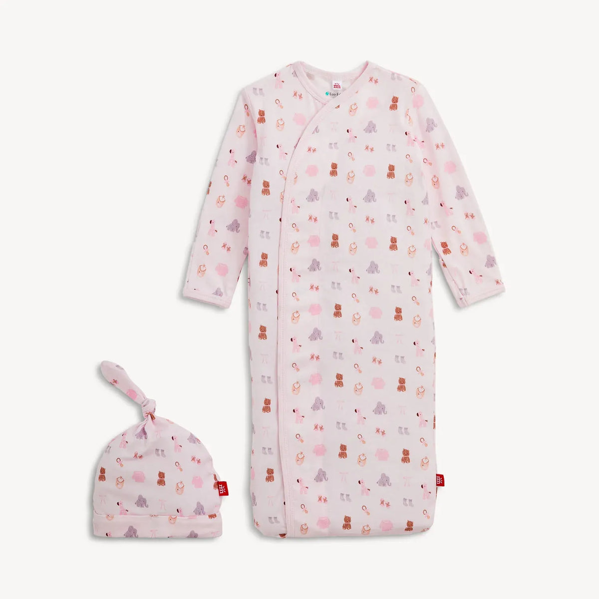 Nursery Nostalgia Pink Modal Gown + Hat Set