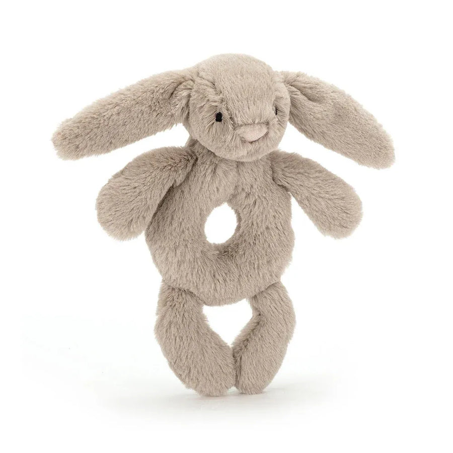 Bashful Beige Bunny Ring Rattle