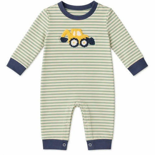 Backhoe Applique Boys Romper
