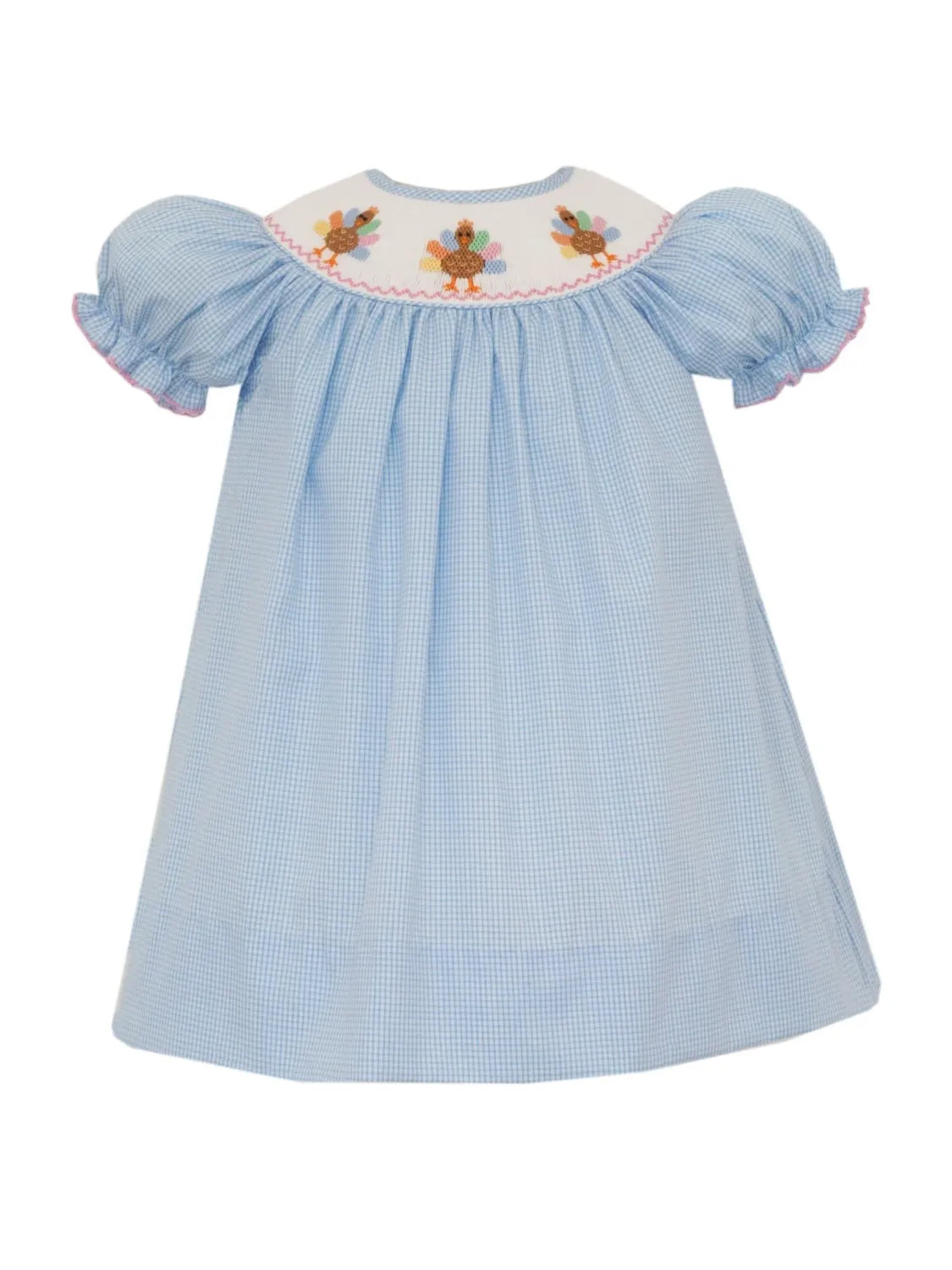 Girls Smocked Turkey Dress