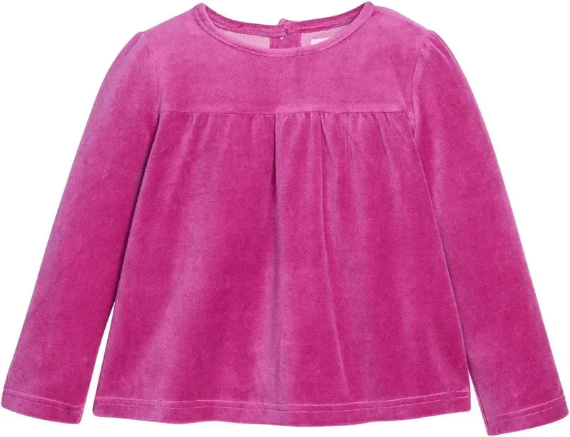 Lisle Top in Magenta Velour