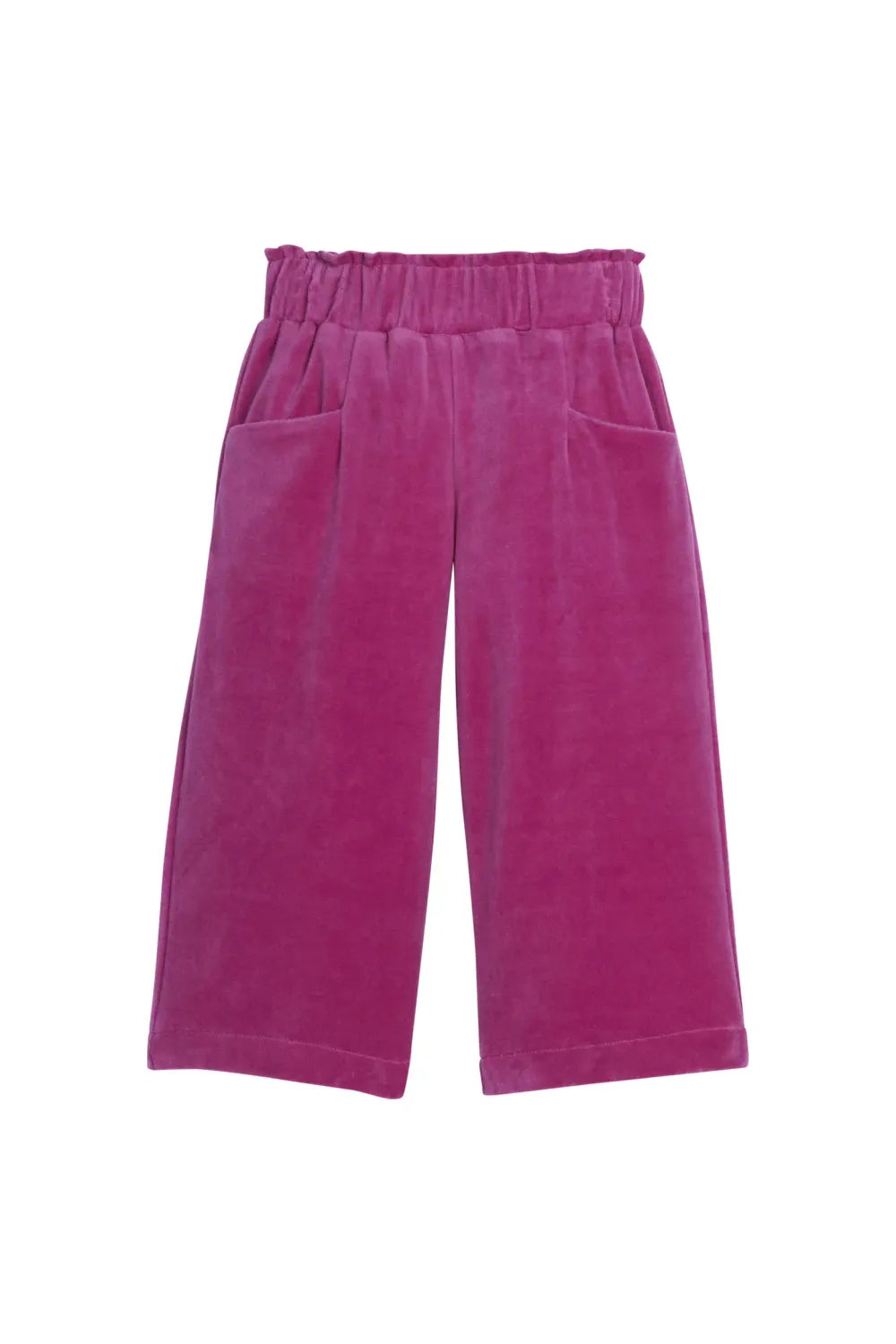 Palazzo Pants in Magenta Velour