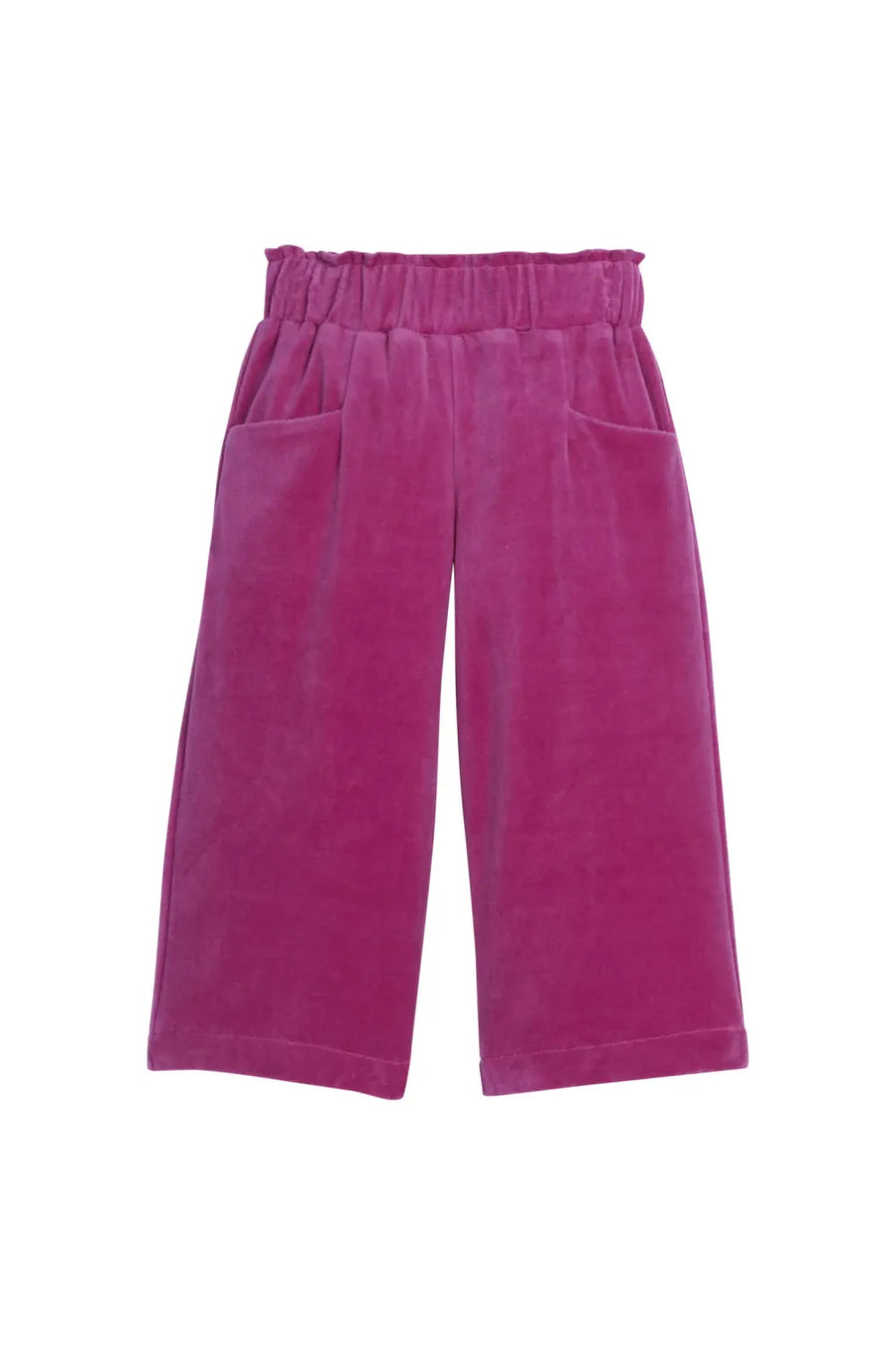 Palazzo Pants in Magenta Velour