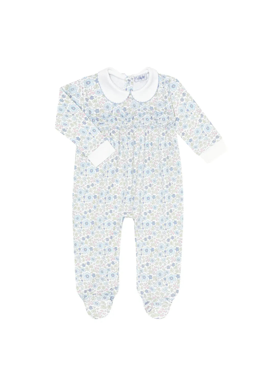 Blue Meadow Smocked Footie