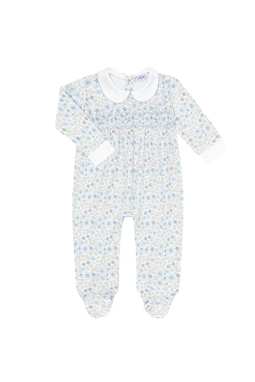 Blue Meadow Smocked Footie