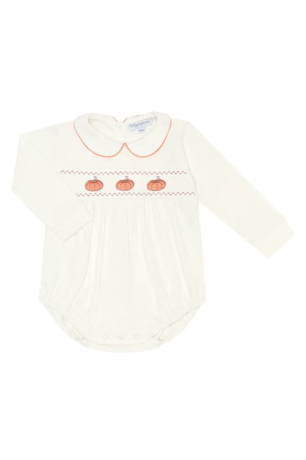 Ivory Pumpkin Patch Embroidered Bubble
