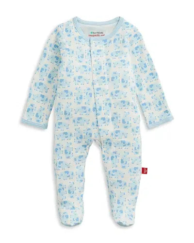 Blue Cow Organic Cotton Magnetic Modal Footie