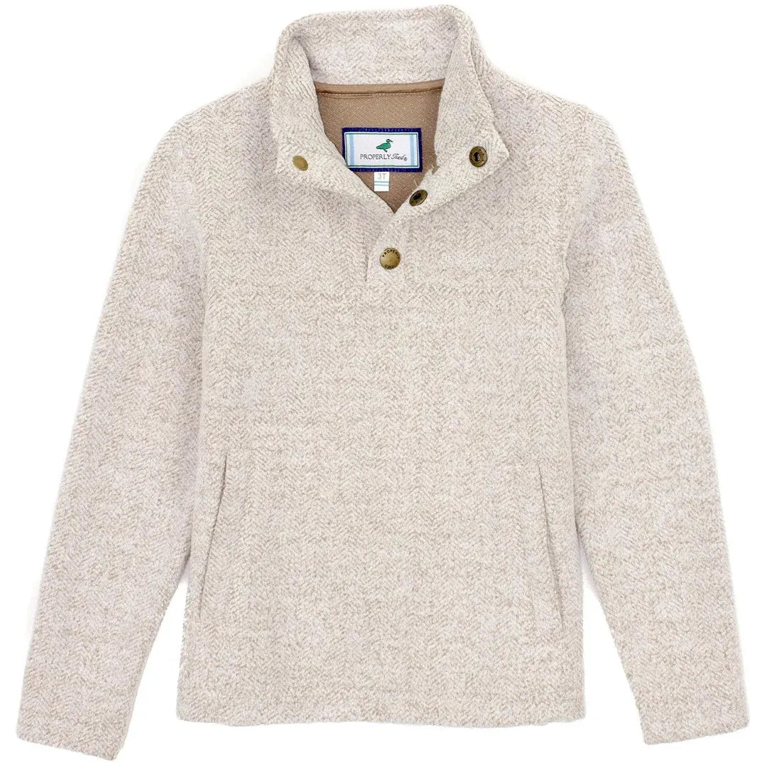 Boys Upland Pullover in Cream
