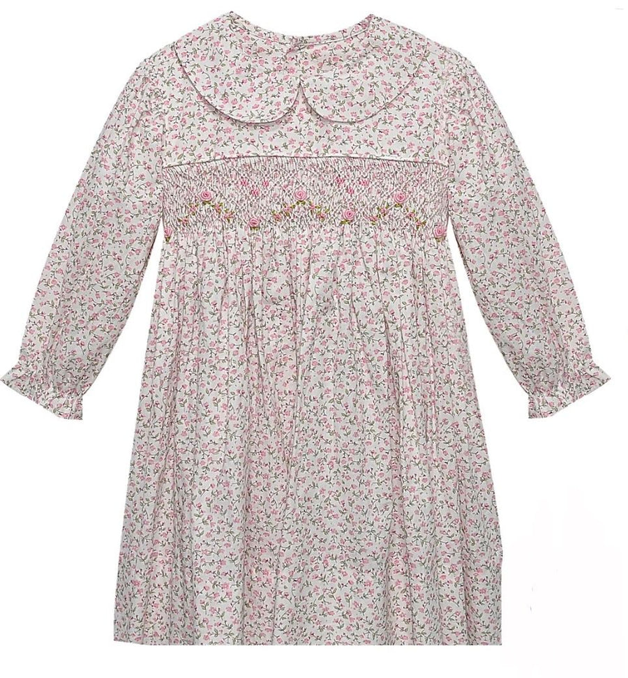 Pink Flower Juliette Dress in Garden Whispers