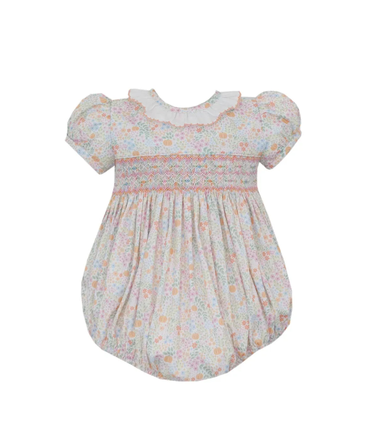 Pumpkin Print in Multicolor Floral Bubble