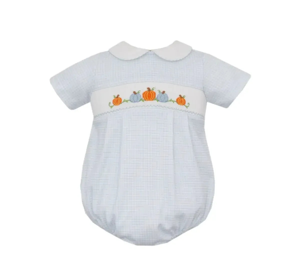 Pumpkin Boy's Blue Gingham Short Bubble
